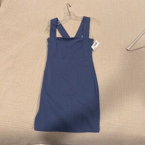 Blue mini dress
